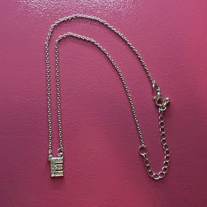 Monogram “E” Silver Necklace